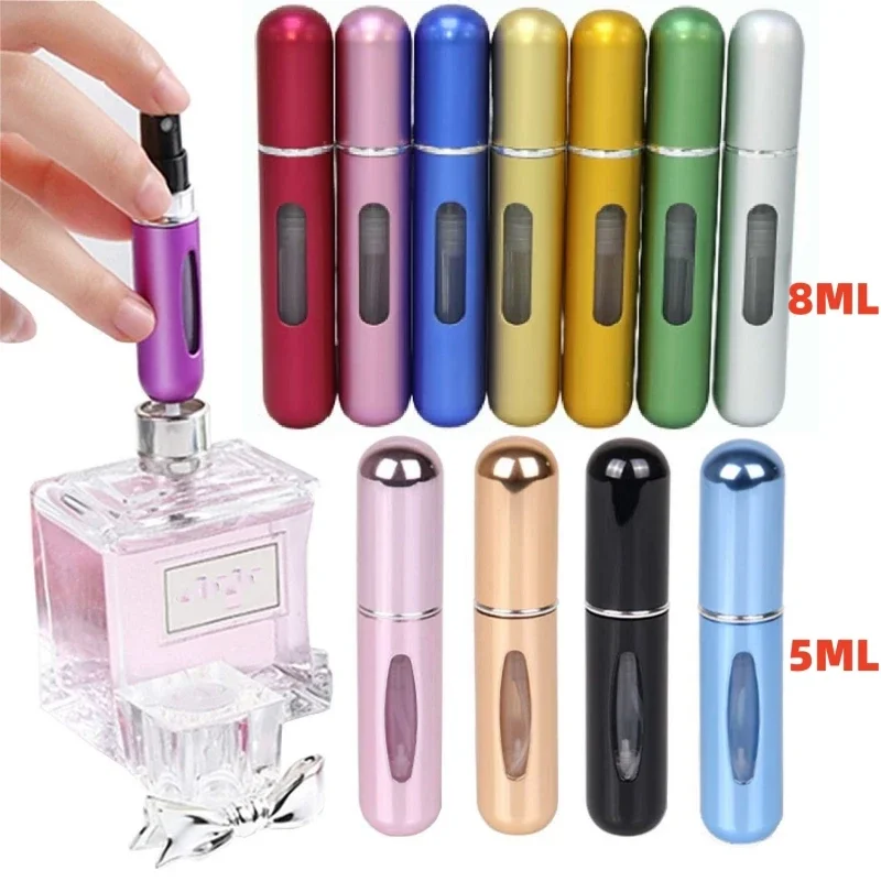 Mini Bouteille de sexuellement Portable, Flcopropriété Cosmétique, Vaporisateur, Conteneur de Pulvérisation, pour Voyage, Tous les Jours, HI 5ml /8ml