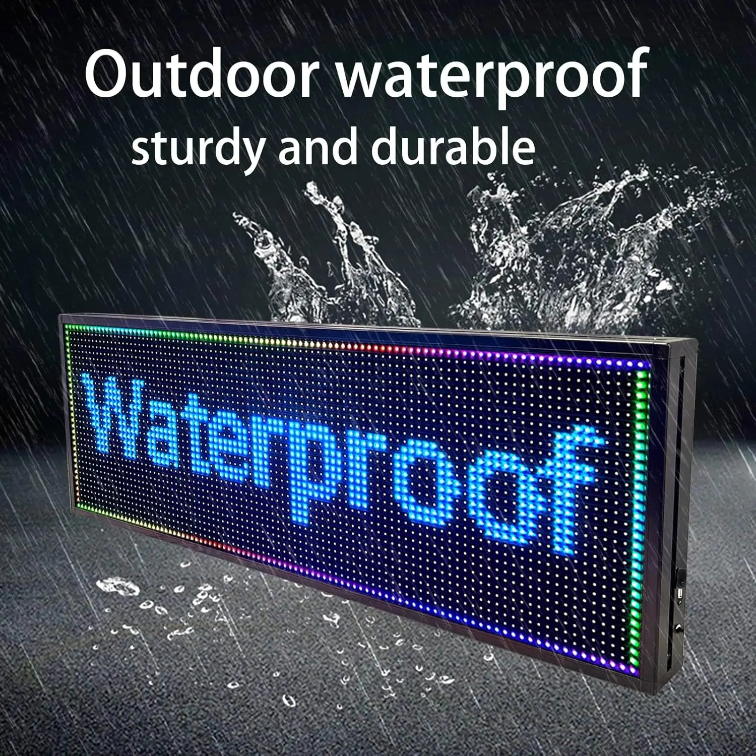 LED Display P6 P10 Outdoor Waterproof Sign Programmable Scrolling Numbers Customizable Banner Display