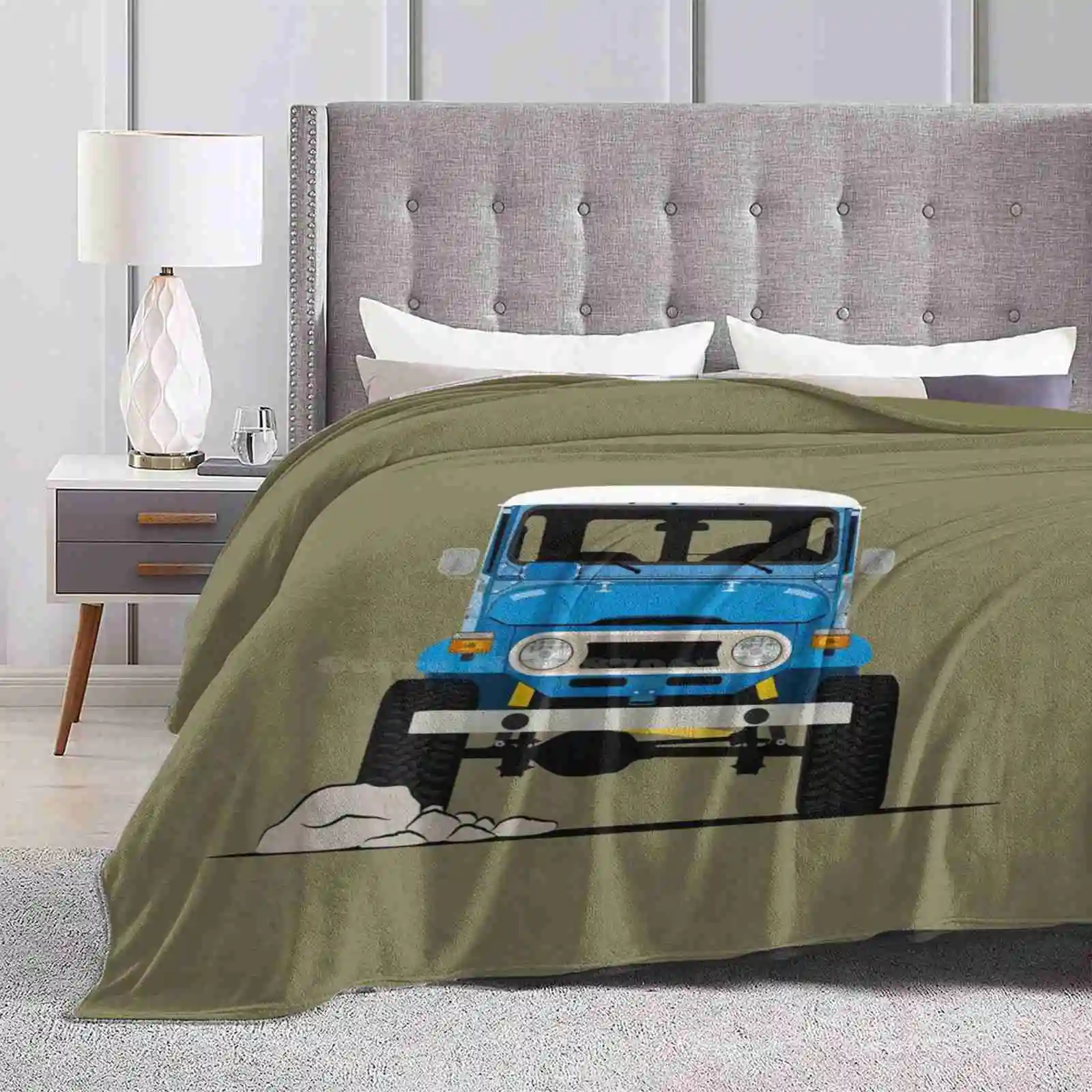 Land Cruiser Fj40 Blanket Soft Warm Travel Portable Blanket Fj40 Landcruiser Offroader Overland Adventure Lifted Truck Japanese