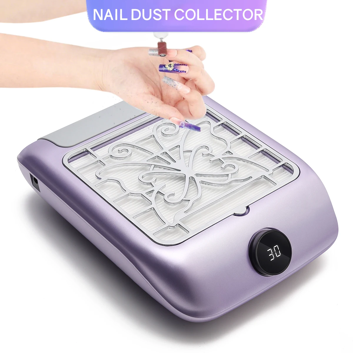 

3000RPM Powerful Nail Dust Collector For Manicure New Low Noise Nail Vacuum Cleaner With Fitter Nail Dust Fan Salon Equipment