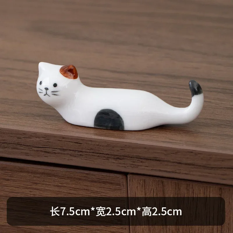 1pc Ceramic Chopsticks Pillow Chopstick Rest Home Decoration Cat Chopsticks Forks Holder Chopsticks Holder Spoon Holder