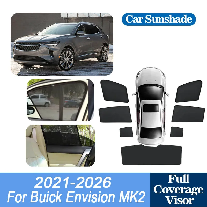 

For Buick Envision 2021 Accessories MK2 2024 2022- 2026 Rear Window Sun Shade Cover Visors Parasol Sun light Shield UV Protector