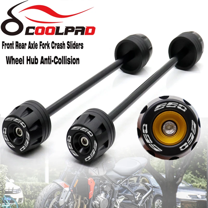 

Motorcycle Front Rear Axle Fork Crash Slider For Trident 660 Tiger Sport 660 Falling Bobbins Protection Moto Wheel Hub Block CNC