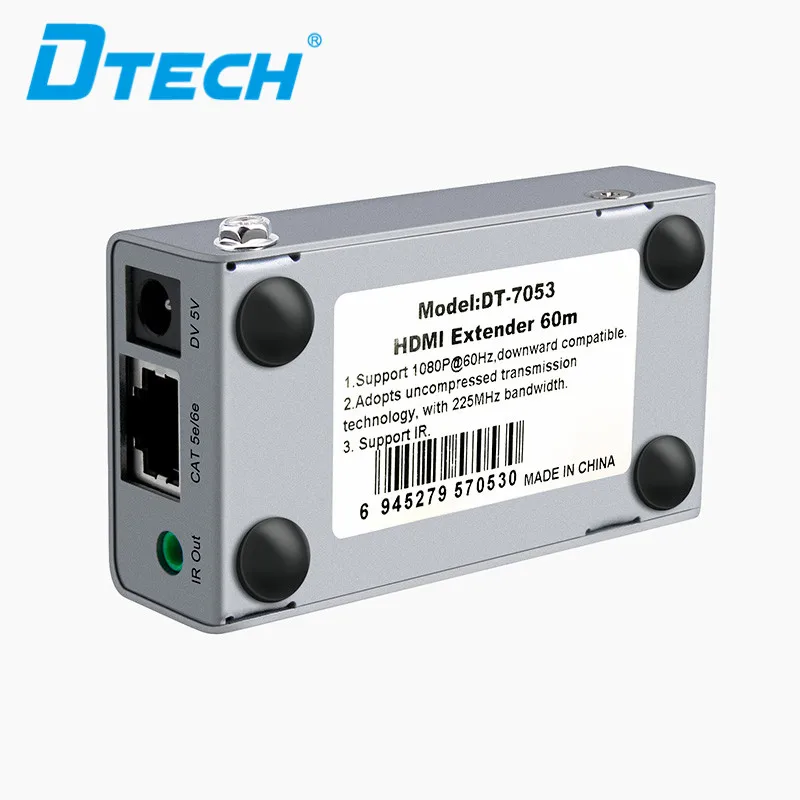Extensor HDMI Dtech 60m con IR con extensor HDMI en bucle