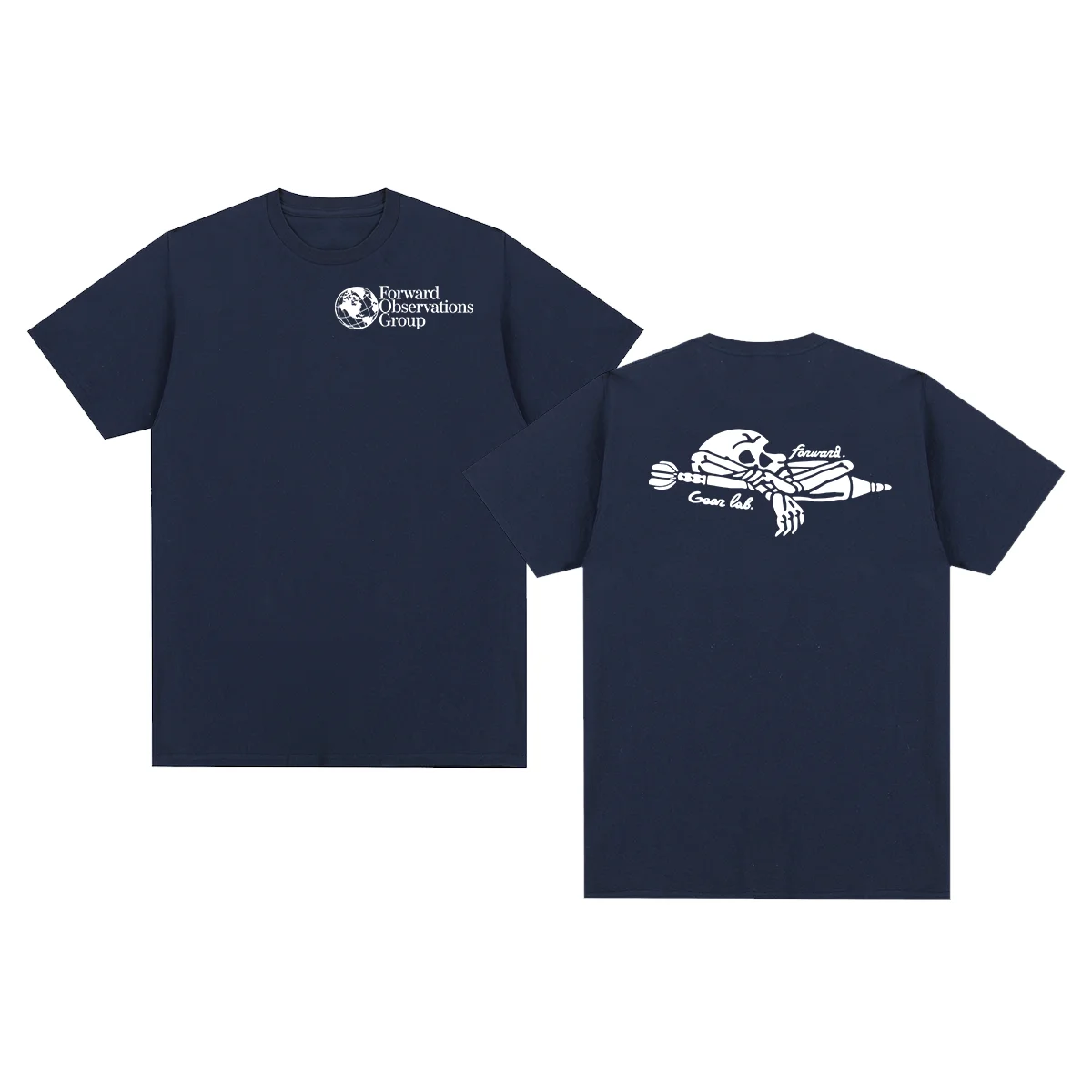 T-shirt Vintage Forward Observations Group FOG X Gear Lab Skeleton en coton pour hommes et femmes, nouveau TEE TSHIRT