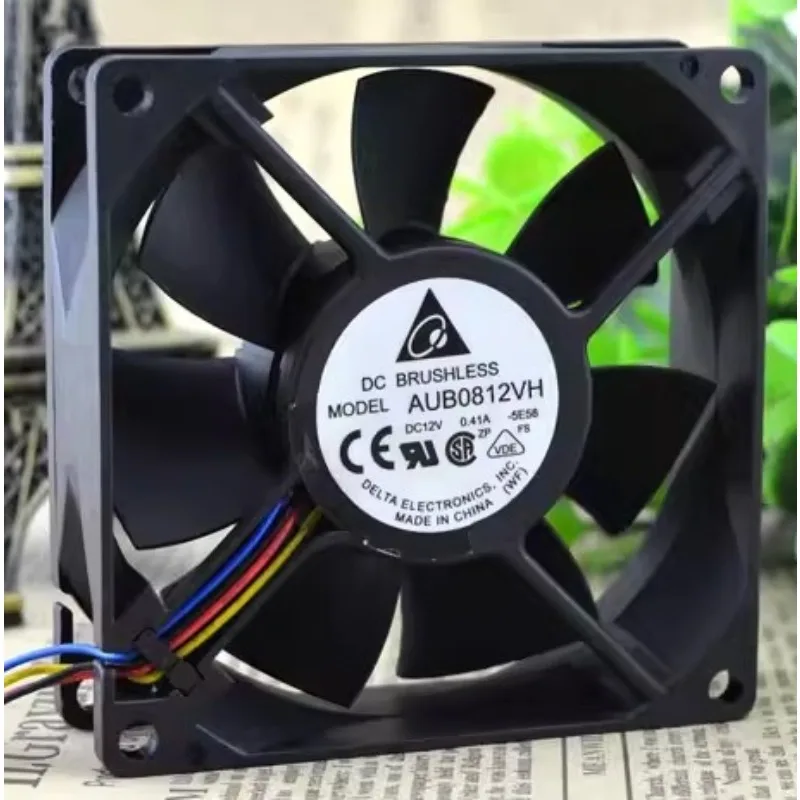 New Cooler Fan for DELTA AUB0812VH 8025 8cm 0.41A PWM Automatic Speed Control CPU Cooling Fan 80 * 80 * 25MM