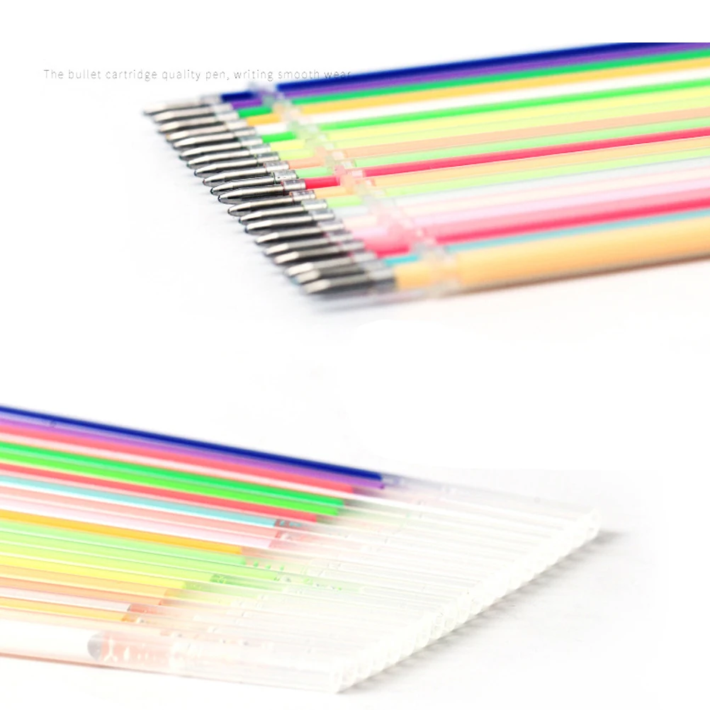 

100 Pcs Assorted Color Gel Pen Refills 0.7mm Non-Toxic Ink For Coloring Books Crafting Doodling Scrapbooking Drawing
