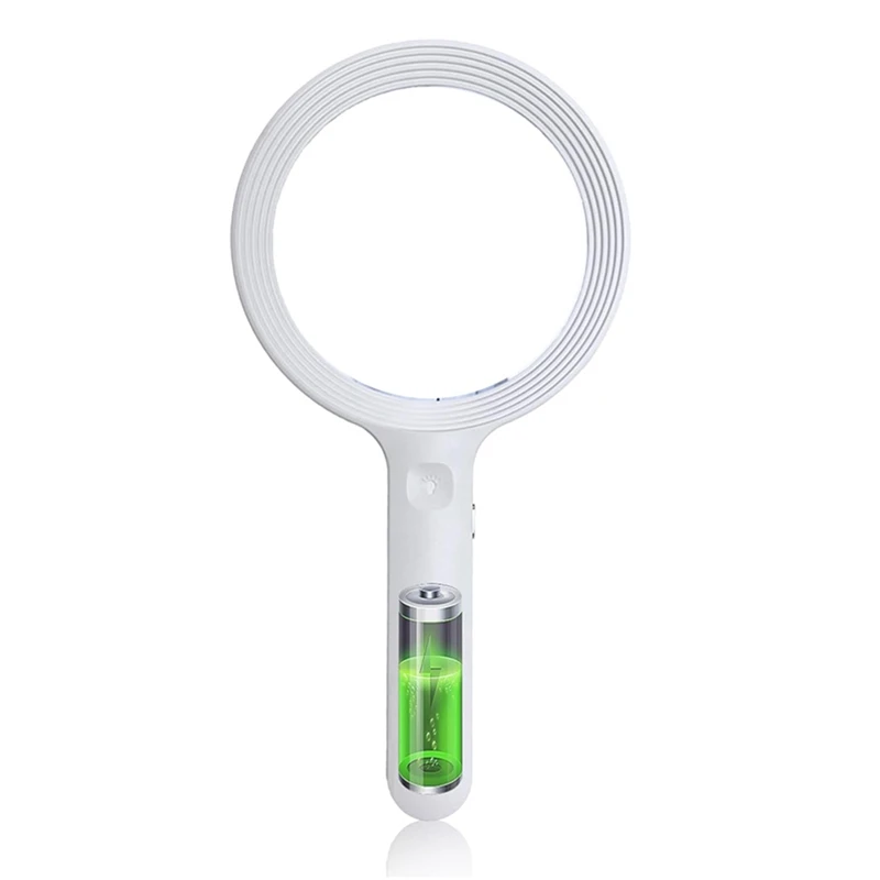 Magnifying Glass Light - 12 LED Handheld Reading For Seniors - 30X 60X Magnification, 3 Lighting Modes, USB Rechargeable