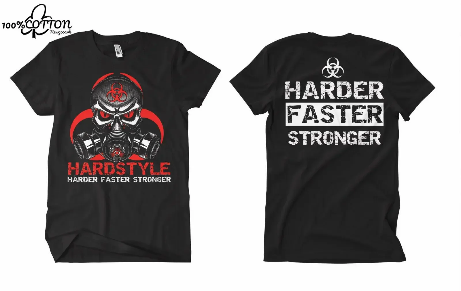 Harder, Faster, Stronger. Hardstyle Tshirt. RTC Gabba Hardcore Techno T-Shirt. Premium Cotton Short Sleeve Unisex T Shirt