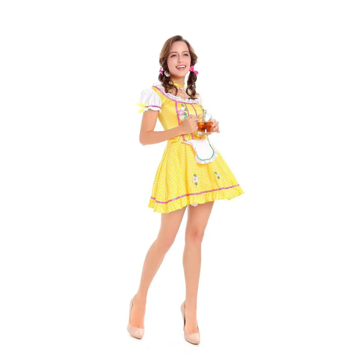 زي تنورة الأميرة، زي تنكري لعيد الهالوين ومهرجان البيرة، زي نادلة للفتيات، ملابس أداء للحانات والنوادي الليلية، قطن 00%، أزي...