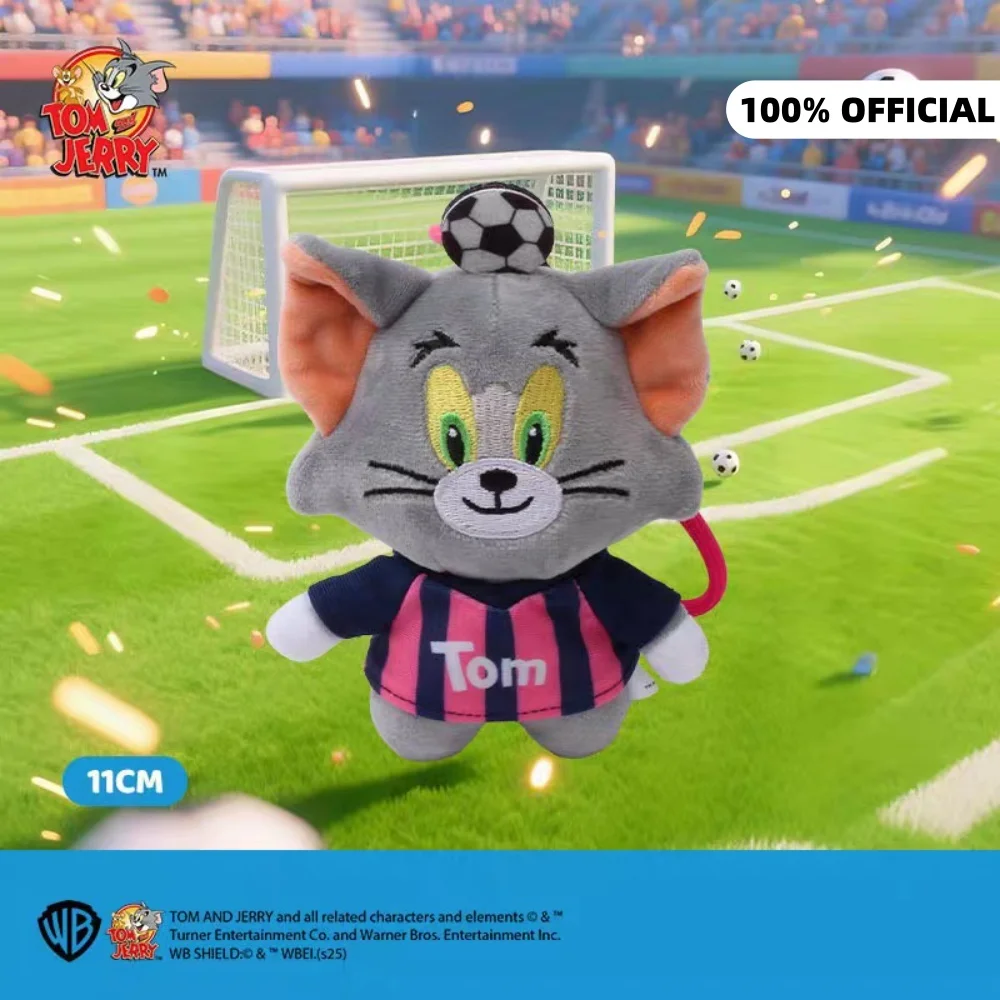 Echte Anime Tom en Jerry pluche pop cartoon sportserie poppen sleutelhanger Kawaii rugzak decoratieve knuffels cadeaus voor meisjes