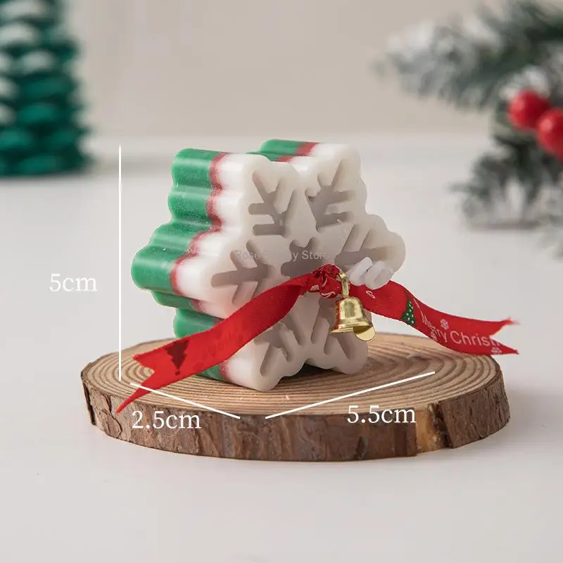 Christmas Tree Candle Mold Silicone Santa Claus Snowman Deer Candle Making Soap Resin Mould Christmas Gift Craft Home Decoration