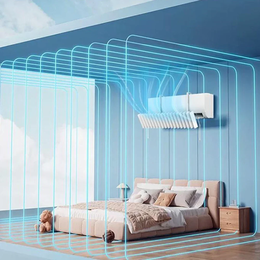 Adjustable Louver Air Conditioning Deflector Home Temperature Control Solution Energy Efficient Baffle ABS Material