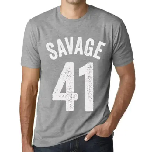 Heren Grafisch T-Shirt Savage 41 Cadeau voor 41ste Verjaardag 41ste Jubileum