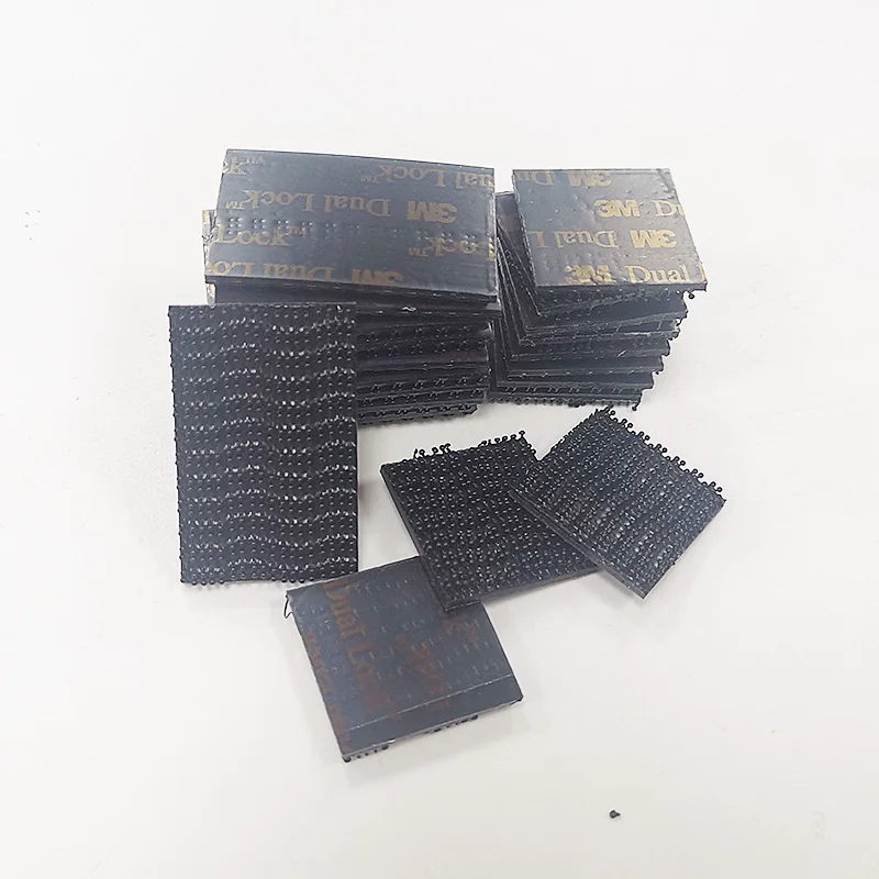 1000pcs 25.4mm x 50mm Dual Lock SJ3550 Black V HB adhesive tape Mushroom Fastener Tape, Type 250