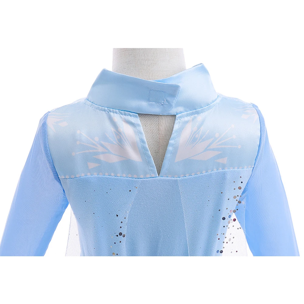 Robe de Princesse Elsa pour Fille, Tenue de Cosplay, Reine des Neiges, pour ixd'Anniversaire