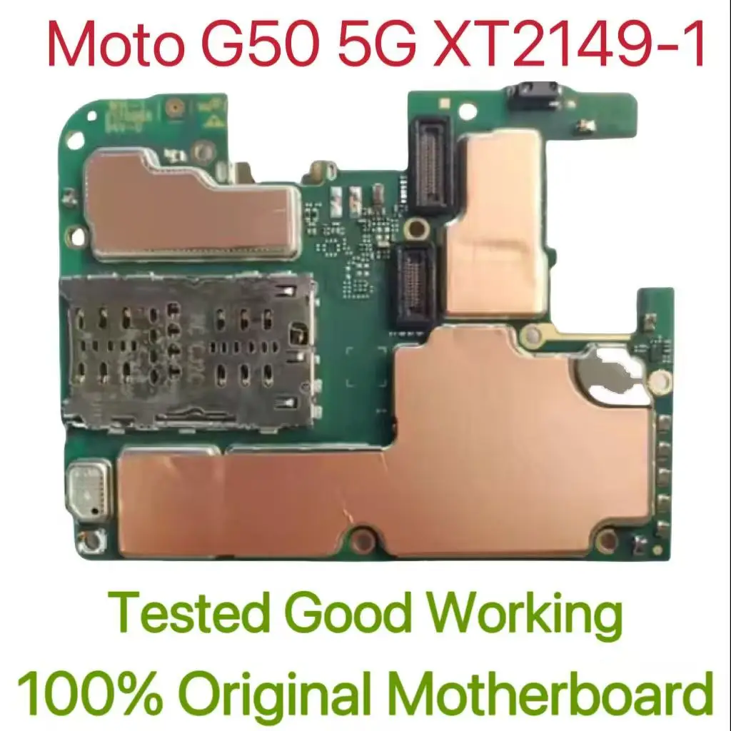 Original Unlocked Main Board For Moto G50 5G XT2149-1 Mainboard Motherboard Unlocked With Chips Circuits Flex Cable