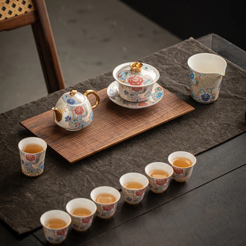 

Aesthetic Tea Accessories Set Ceramic Tools Decoration Chinese Tea Tray Gongfu Rectangle Minimalist Mini Bandejas Furniture