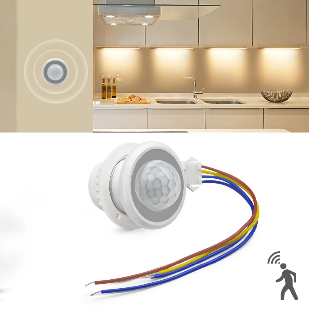 

110V 220V Smart Switch PIR Motion Sensor Detector LED Bulb Auto ON/OFF Human Body Induction Module Switch Adjustable Time Delay