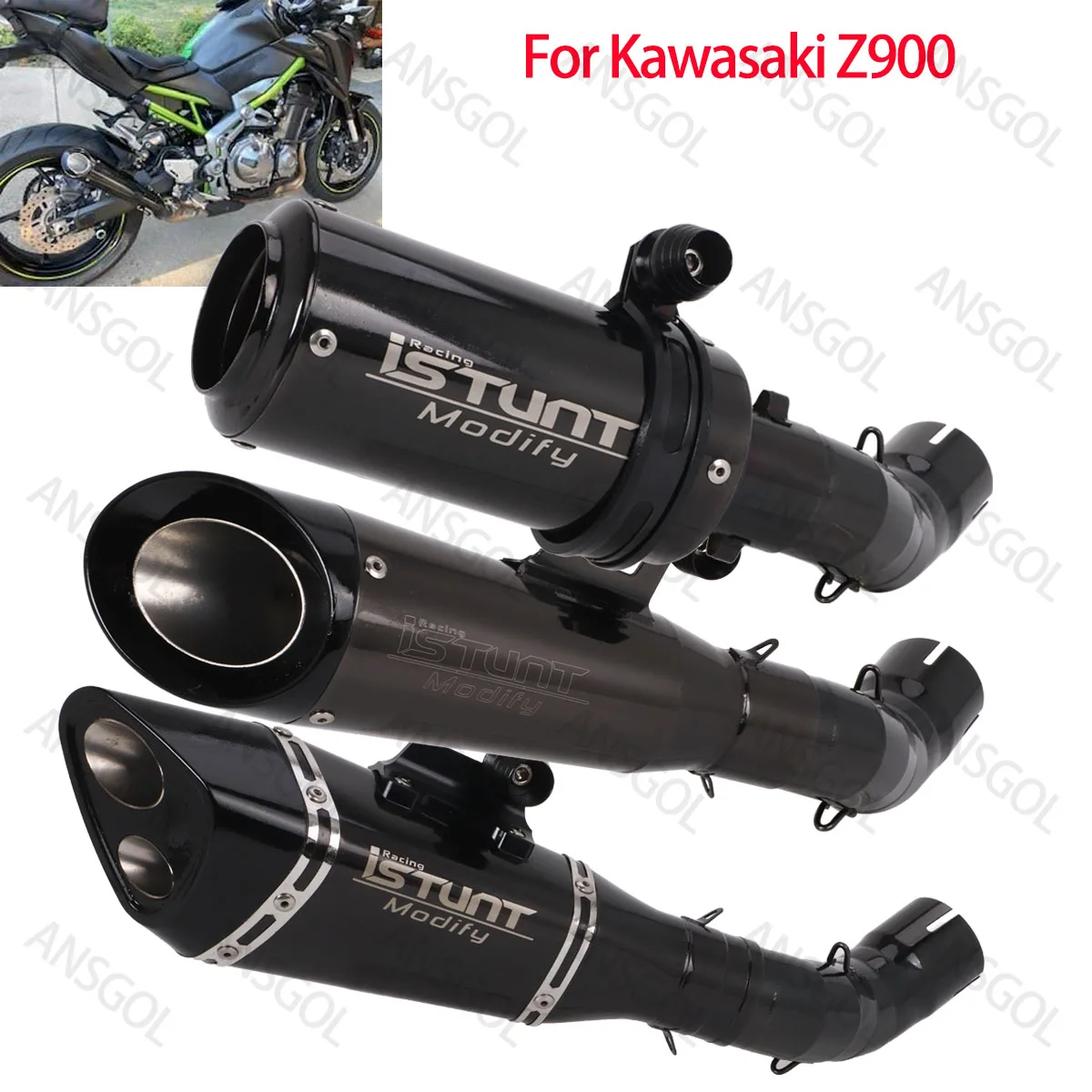

Exhaust System Midpipe Slip for Kawasaki Z900 2017-2024 Escape Modified Exhaust Connect Mid Link Pipe Z900 Exhaust