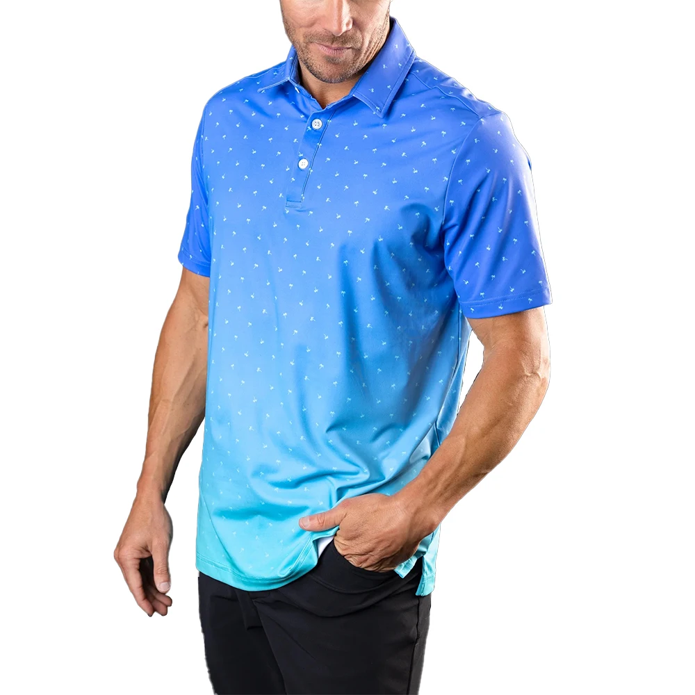 Summer Polo Shirts Men\'s T-shirt Printed Golf Tennis Polo Shirts Casual Breathable Short Sleeves Jersey Tops Sports Clothing