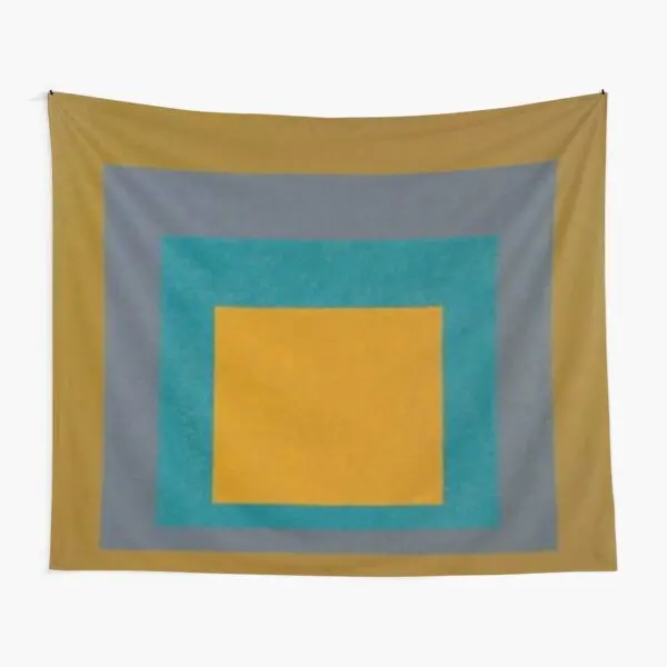 Josef Albers Homage To The Square  Tapestry Blanket Home Room Colored Printed Mat Living Decor Yoga Travel Art Bedspread Wall