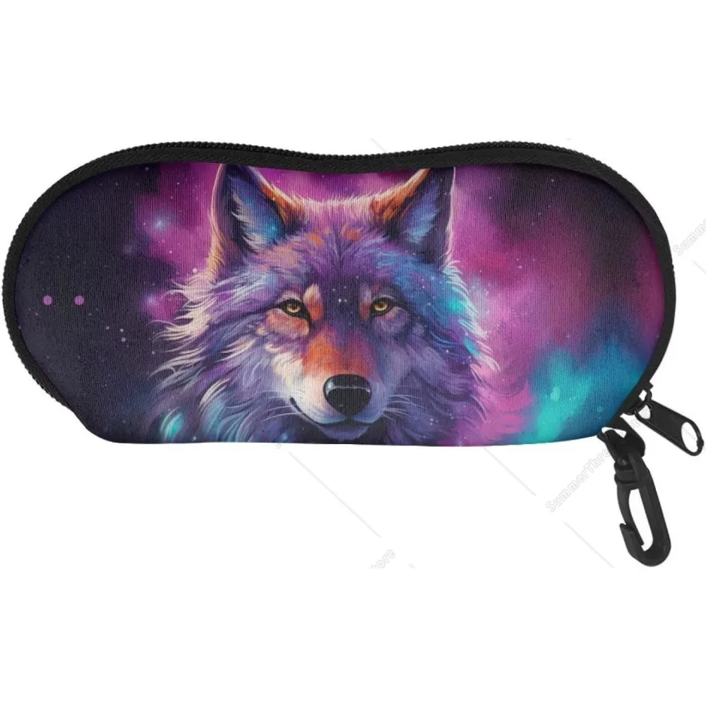

Sunglasses Case - Mystical Wolf in Cosmic Galaxy Print, Ideal for Wildlife & Fantasy Enthusiasts, Portable Eyewear Protection