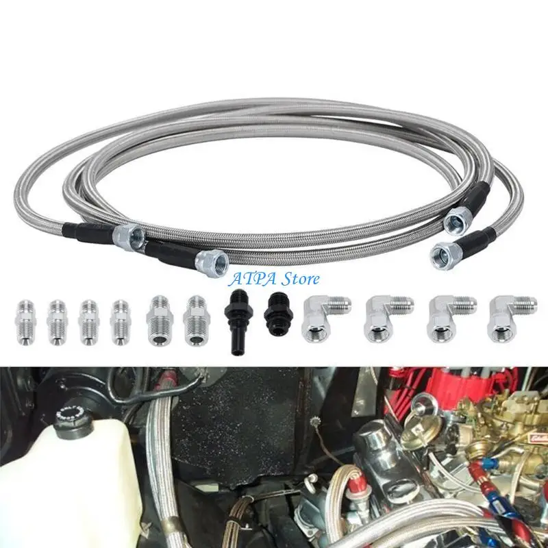 

U13C 6AN Гибкий плетеный купкий охладительный шланговый шланг. Подгонка 4L80E TH350 TH400 4L60E 4L80E 700R4 4R70W C5 TR6060