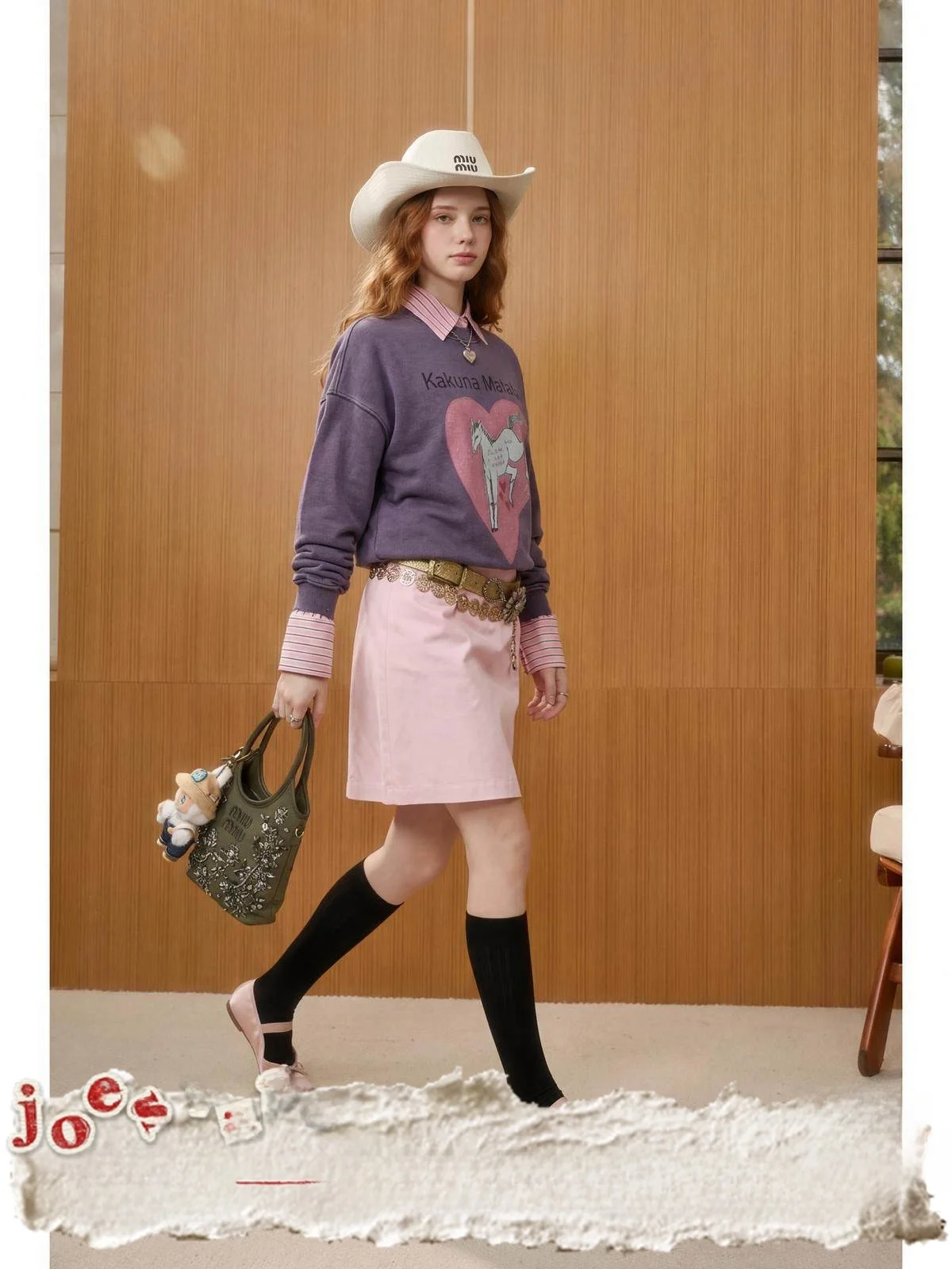 

Свободный круглый свитер женский, фиолетовый, новый, осенний, с принтом, повседневный, удобный топ Jia Huizun Lab Evening Tone