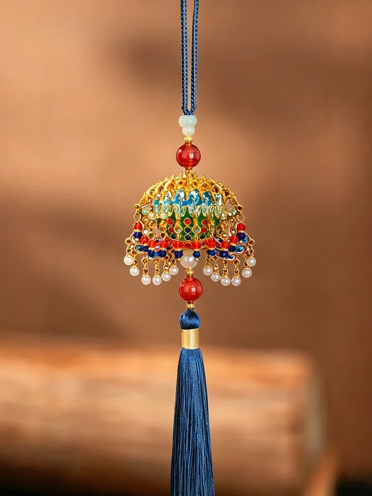 

Exquisite Court Creative Style Phoenix Crown Pendant Museum Quality Birthday Gift Imperial Regal Alloy Crafted Traditional De...