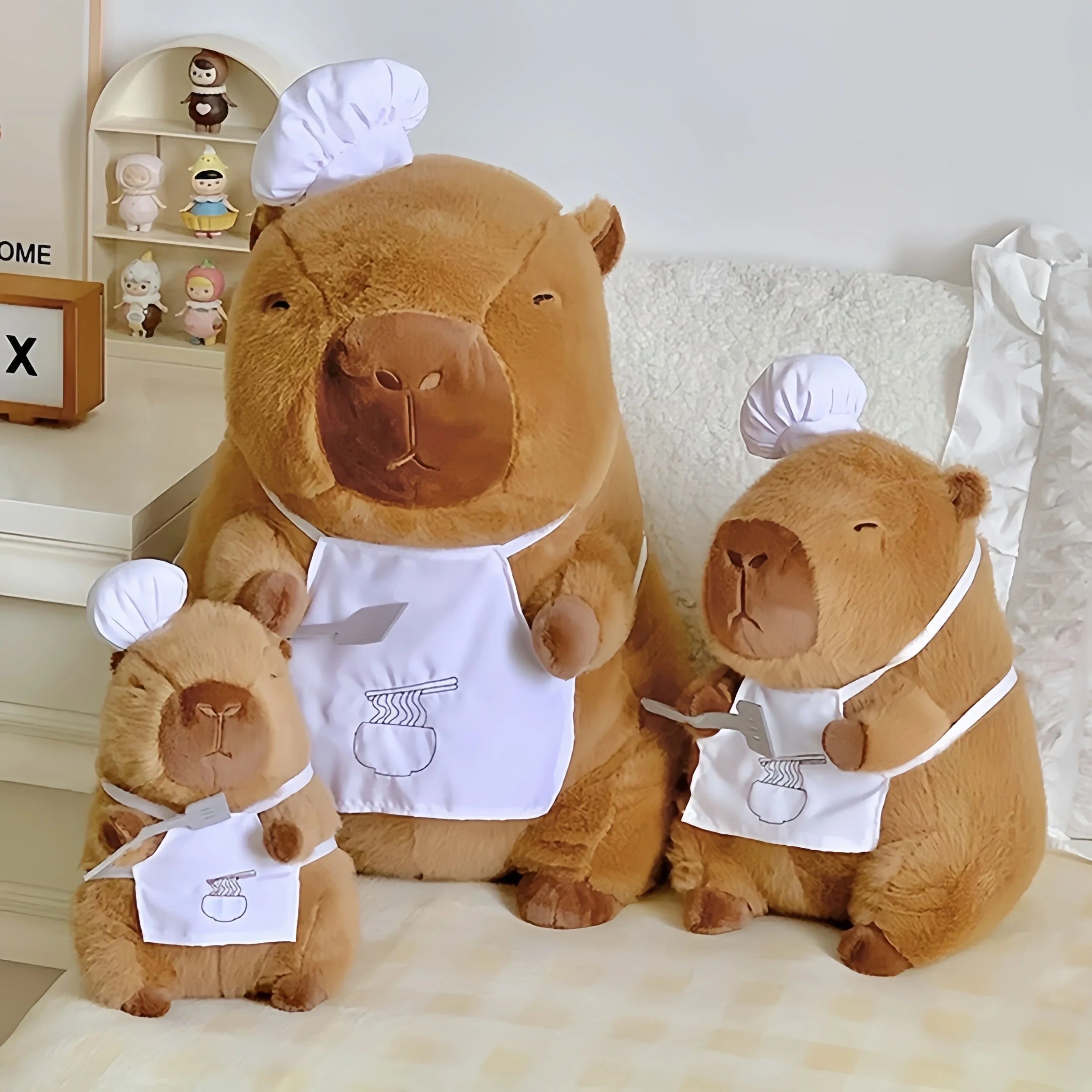 

Большой размер, пушистый шеф-повар, хлеб, капибара, плюшевая игрушка, креативный шеф-повар, капибара, животные, приятные плюшевые игрушки, диван-кровать, подушка, домашний декор