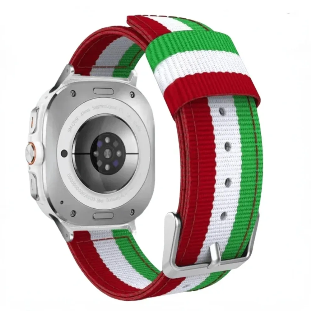 삼성 갤럭시 워치 울트라용 캔버스 시계줄 나일론 루프 팔찌 갤럭시 워치 8-7 울트라 47mm 교체 가능한 손목밴드