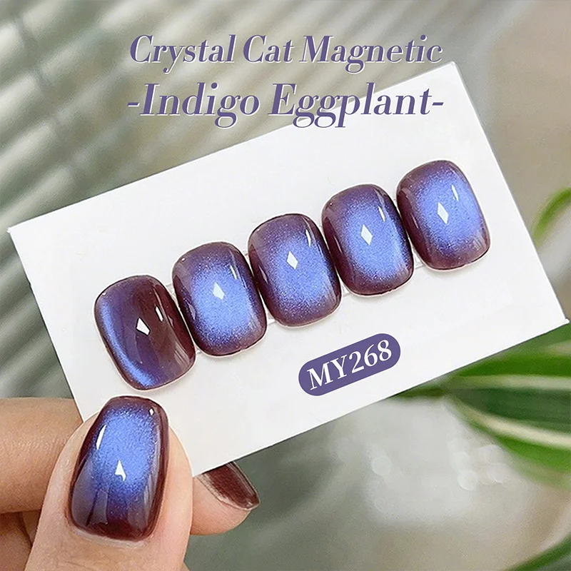 BORN PRETTY 10ml violet couleur claire chat Gel magnétique Ultra brillant Semi Permanent tremper Gel UV vernis d'art d'ongle pour les ongles d'été