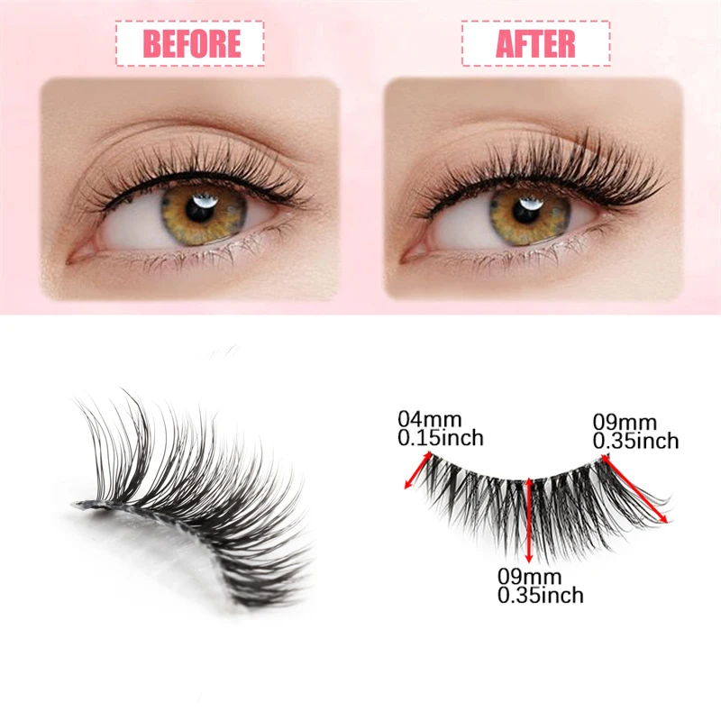 Half Eyelashes 3/5/10 Flase Lashes Natural Short Cat Eye Lashes Makeup Eyelash Extension Fluffy Faux Cils maquiagem Half Lashes