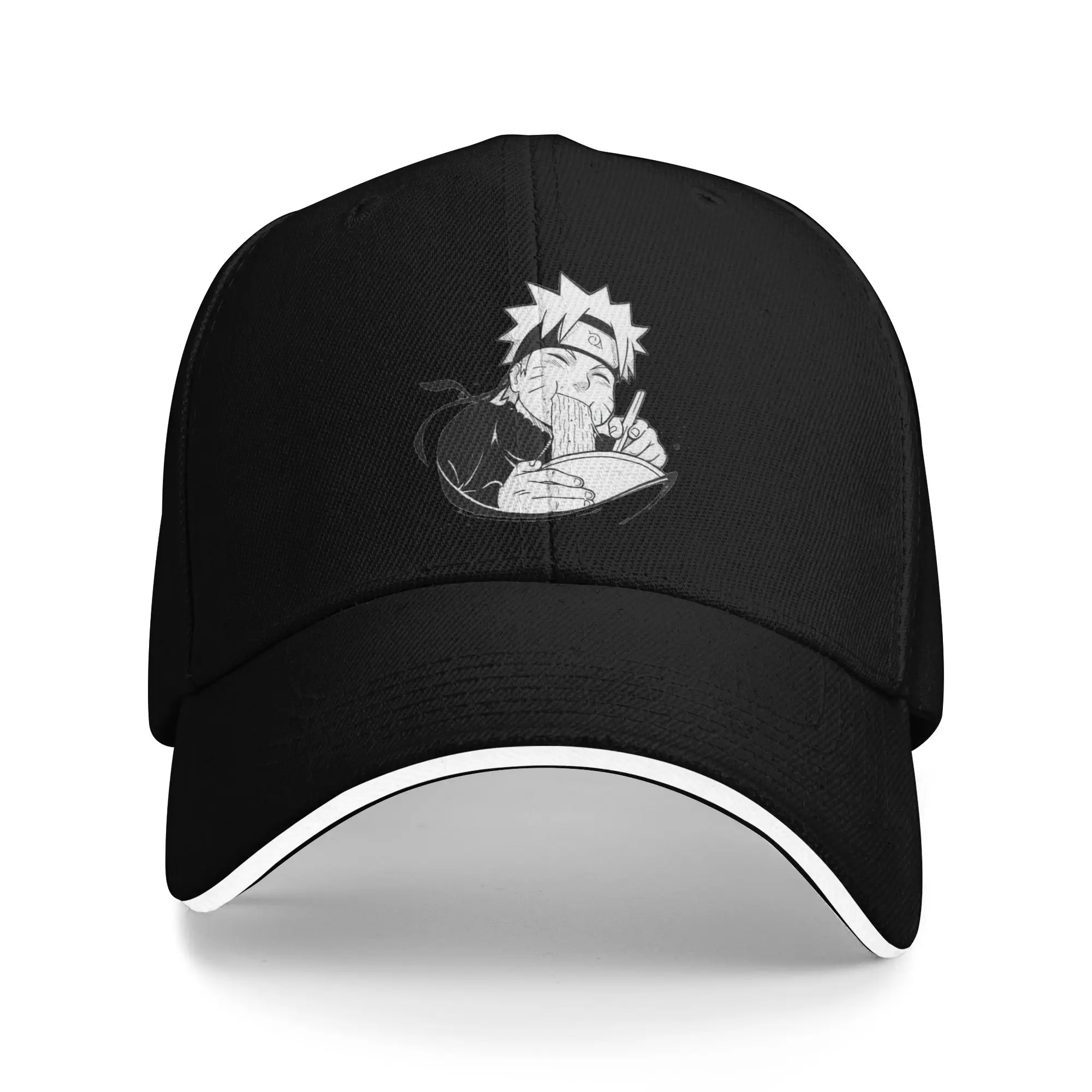 Baseball Cap Naruto Eating Ramen Stuff Men Women Casquette Anime Manga Unique Hats Cap Outdoor Workouts Adjustable Fit Sun Cap