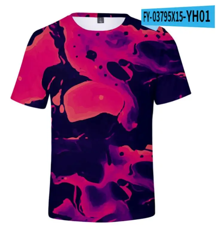 Mode T-shirt Beliebte Kurzarm Für Männlichen Casual Tops Abstrakte kunst muster Top Männer T-shirt 3D Gedruckt Attraktive T-shirts