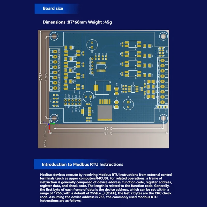 DT23 4-Channel Modbus RTU RS485 Digital I/O Module, DC7-24V, RS485 IO Module, 4CH Modbus Remote IO Controller