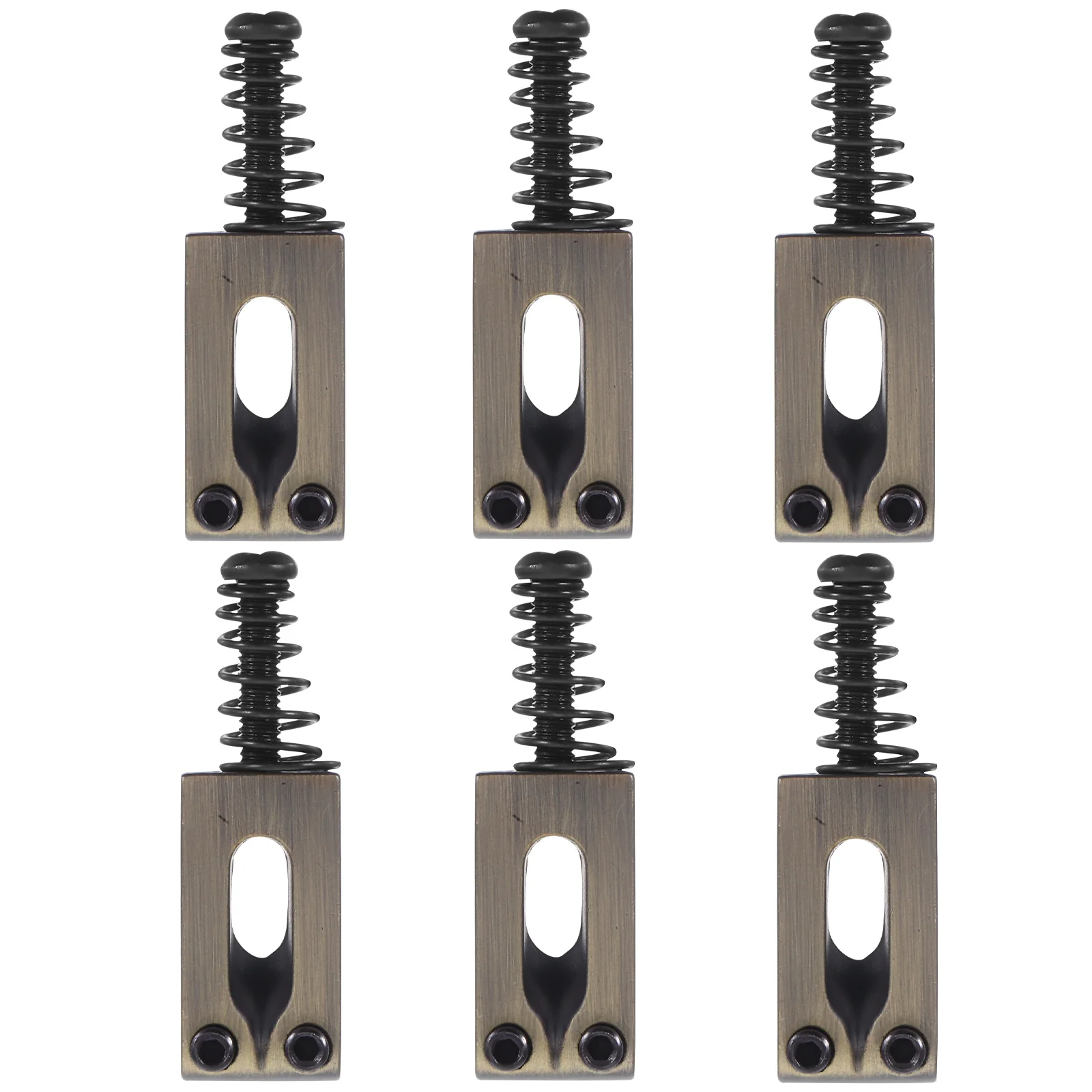

6pcs Electric Replacement Chrome Hardtail Roller Saddles Tremolo System Tailpiece Bridge Guitar Bridge Parts Accessories Guitar