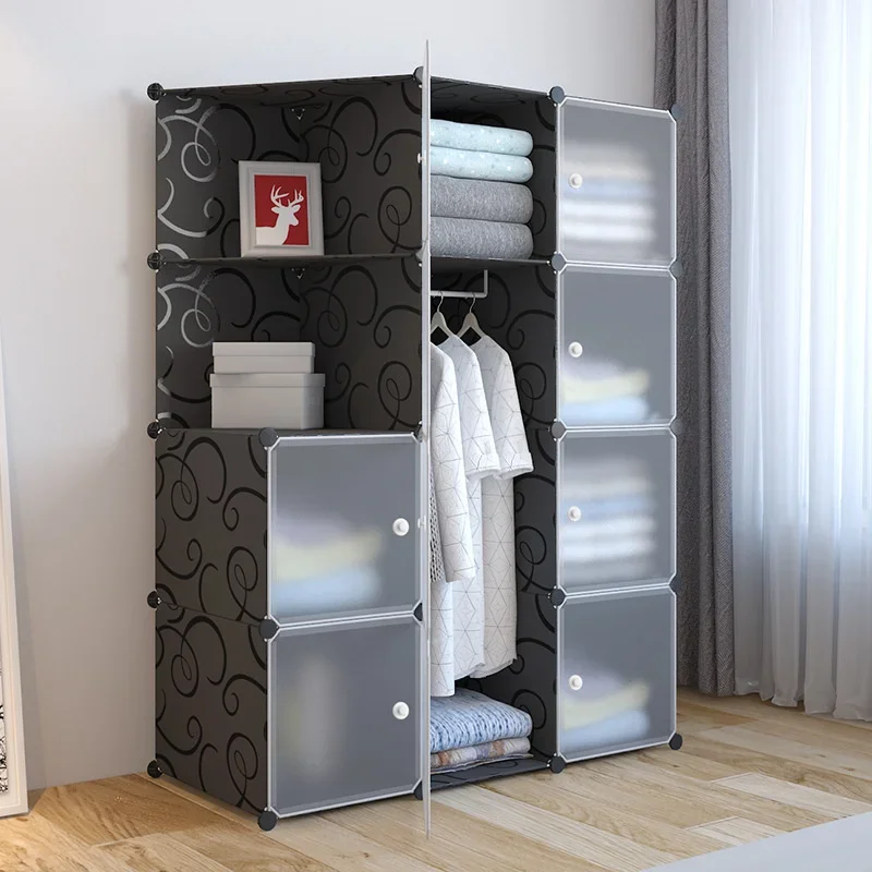 

Large Capacity Plastic Storage CabinetResin Bedroom WardrobeModern Minimalist DesignDouble Wardrobe Assembly New Arrivals