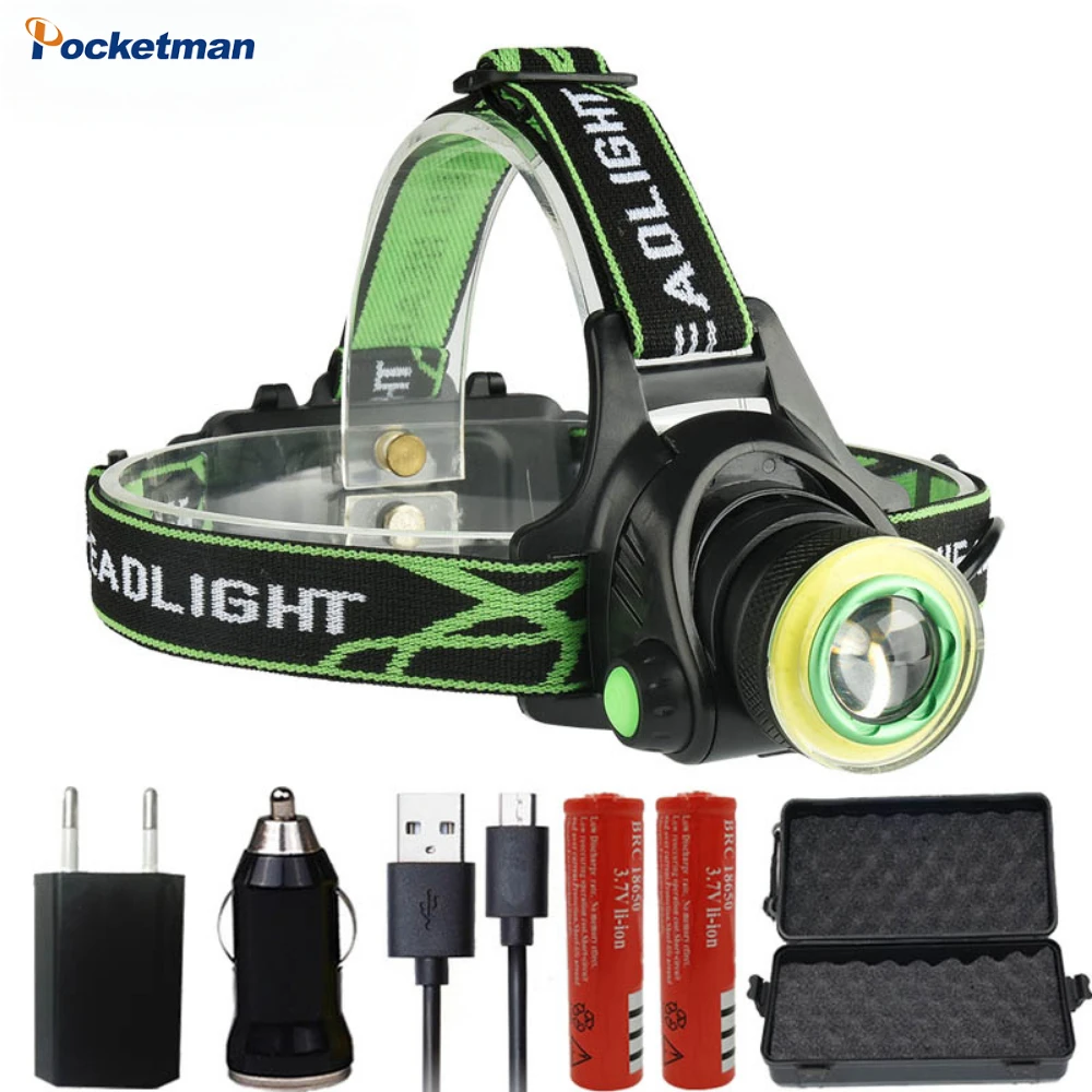 

Super Bright LED Headlamp Rechargeable Headlight Zoomable Headlight Outdoor Waterproof Head Torch Head Flashlight Lantern