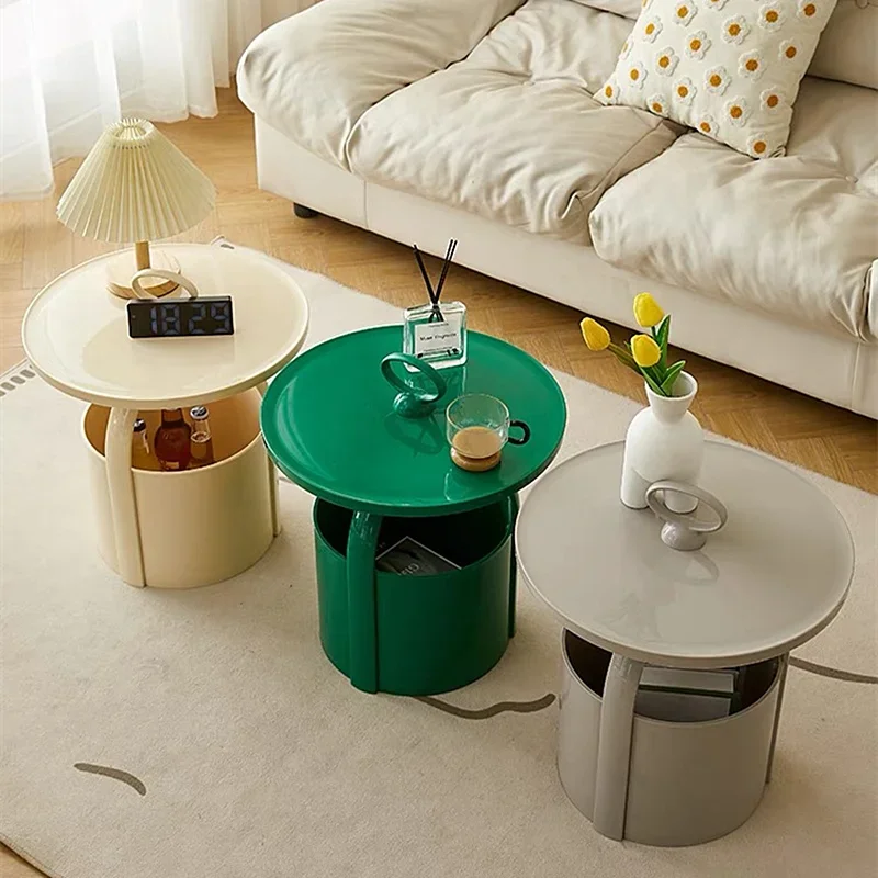 Tables de canapé en plastique de style crème, rangement moderne, salon, mobilier de maison nordique sédentaire, canapé Meja LLST