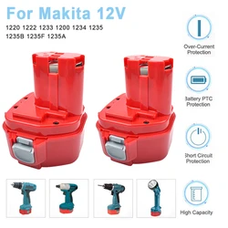 Batería recargable de 3000mAh y 12V para Makita PA12, 6270D, 6271D, 6227D, 6317D, 8270D, 1220, 1222, 1233, herramienta eléctrica, cargador