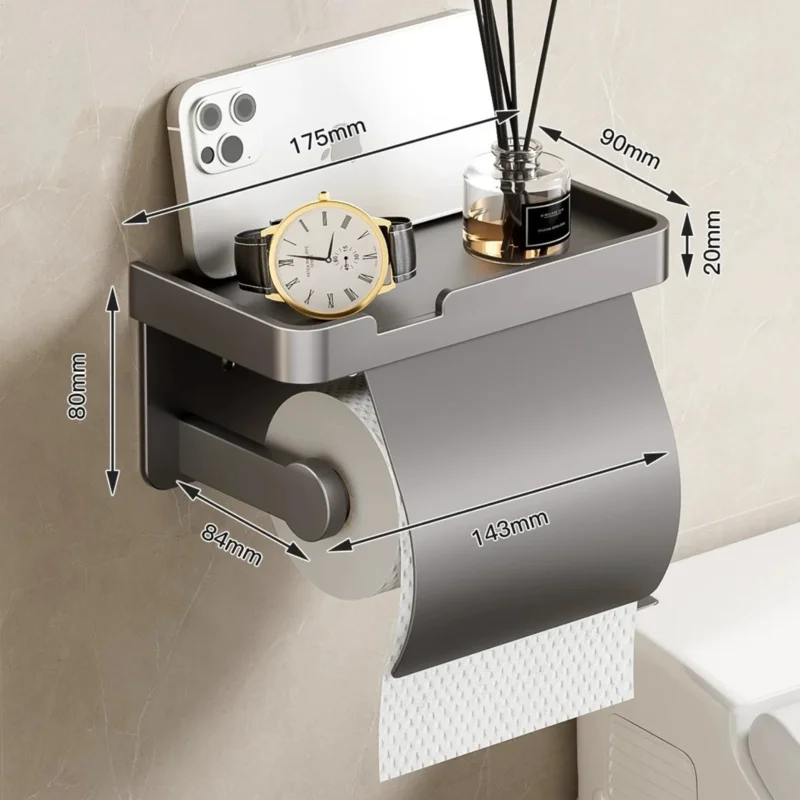 Toilet Tissue Box Wall Mounted Toilet Tissue Holder Bathroom Waterproof Toilet Paper Box Toilet Roll Holder
