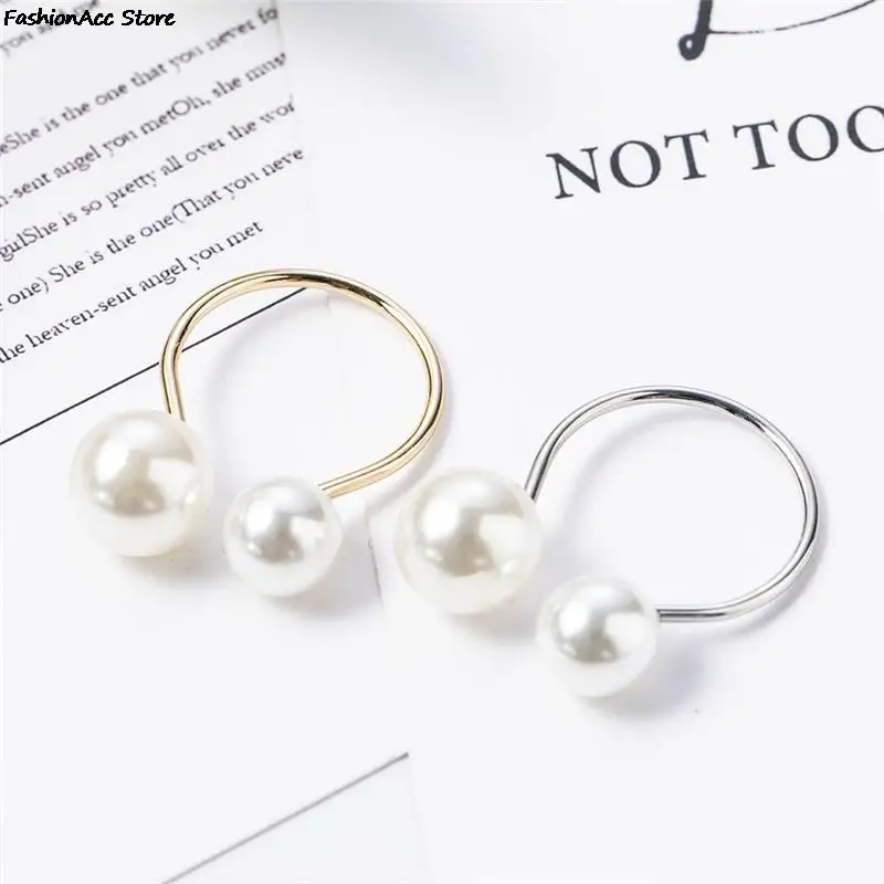 1PC Creative Pearl U-shaped Button Ring Napkin Western Buckle Napkin Rings For Party Wedding Home Table Decoration