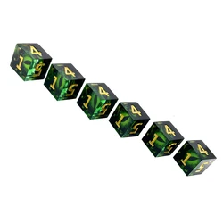 6PCS D6 resin digital dice set table decoration pieces Sharp Edge board game running group props DND Dice Toy RPG board game ent