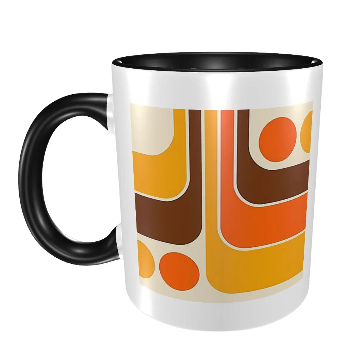 

Retro Geometric Design 62 Mug Funny Ceramic Coffee Cups Tea Mugs Milk Cup Drinkware Gift for Friends