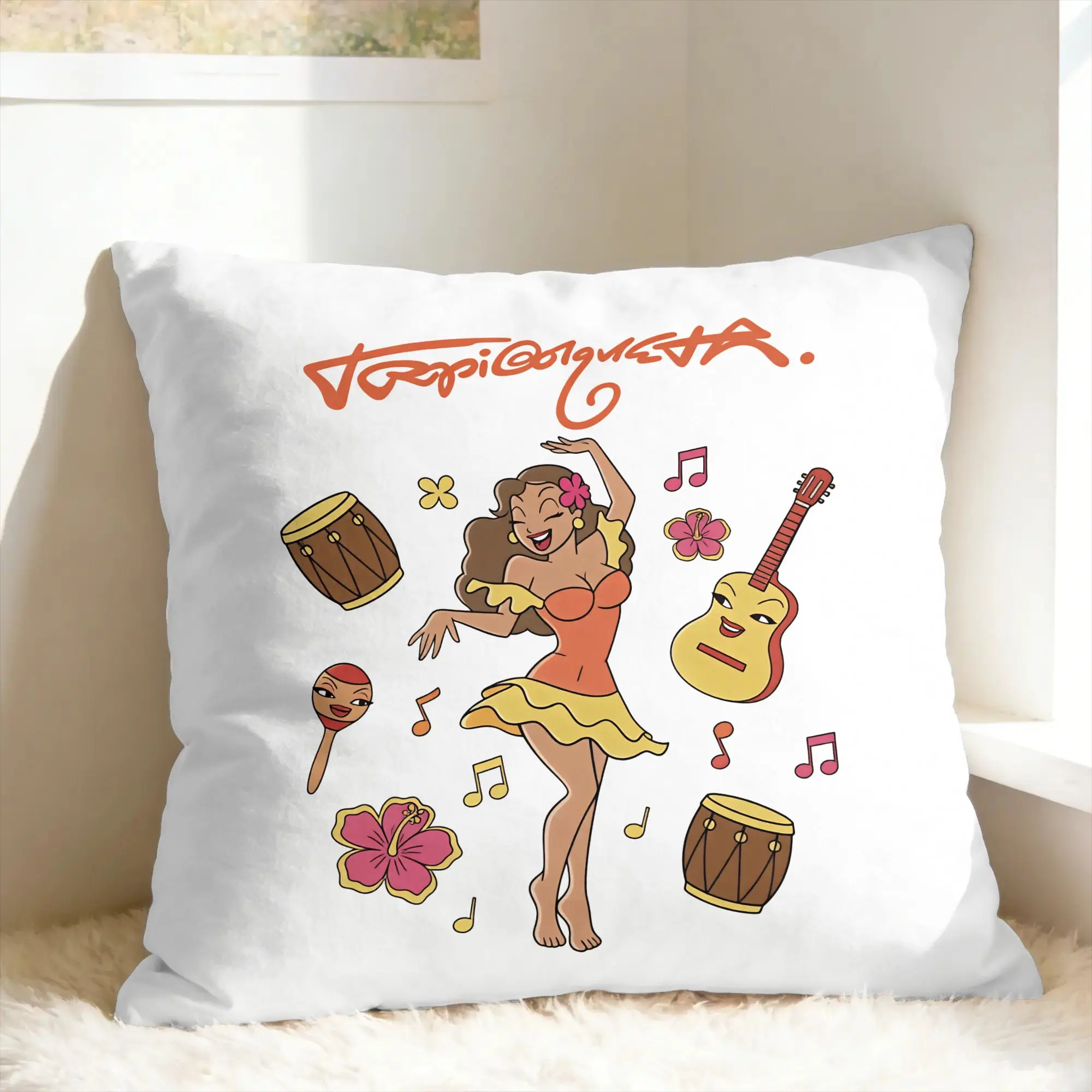 Pillow Cover Karols G Tropicoqueta Tour 2026  Vintage Pillow Case For Sofa Couch Bed Living Room Pillowcases