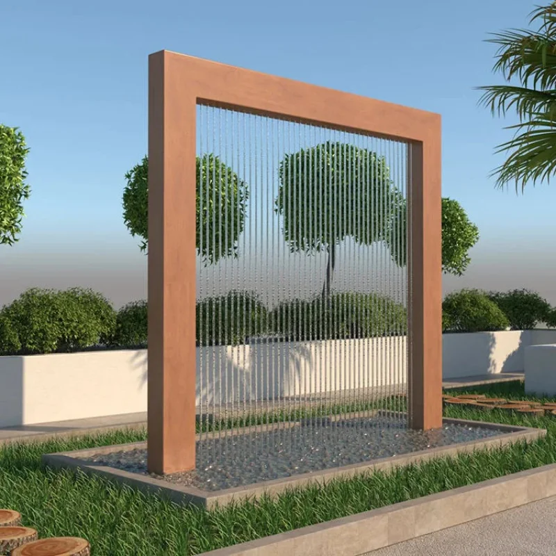 custom.Corten Features Garden Decor Wall High Quality Rustic Anti-Rust Curtain