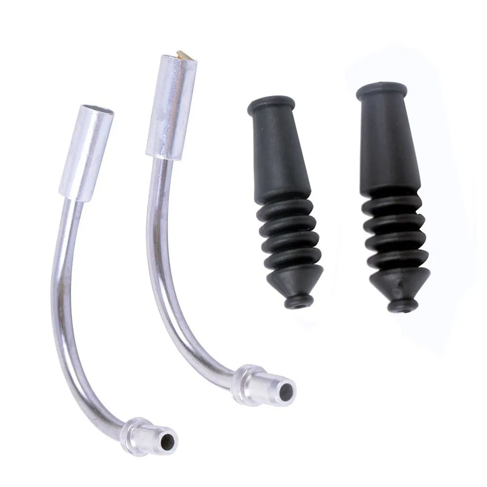 

1Pair Brake Cable Protect Hose Accessories Bike V Brake Noodles Cable Guide Bend Pipe With Plastic Boots Sleeves Dust-Proof Boot