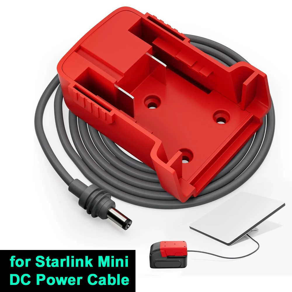 Para Starlink Mini Cable de alimentación CC para batería Milwaukee salida fuente de alimentación adaptador Plug and Play para accesorios Starlink Mini